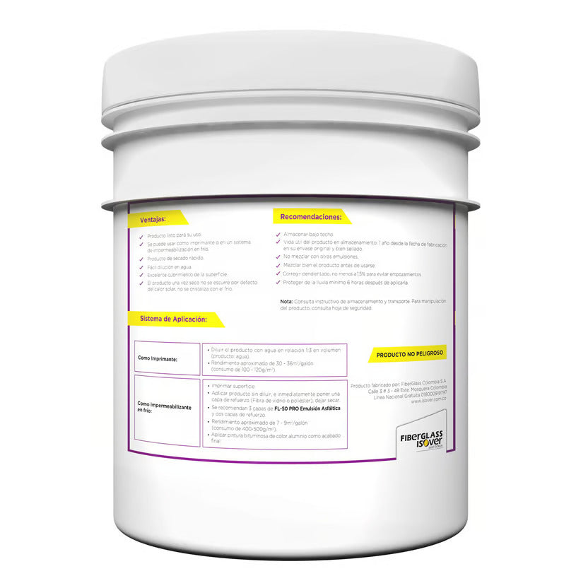 FL-50 PRO Emulsion Asfáltica Fiberglass