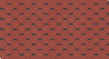 Teja Super Shingle Hexagonal Roja, Verde y Negra