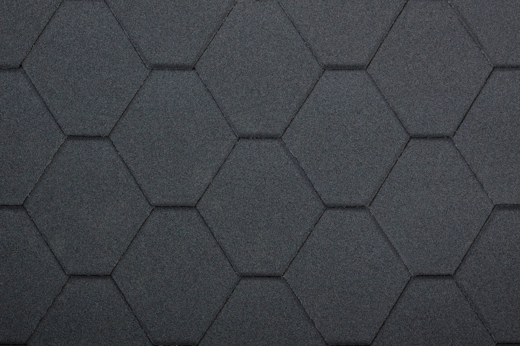 Teja Super Shingle Hexagonal Roja, Verde y Negra