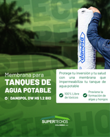 Membrana PVC Danopol DW HS  1.2mm BIO para tanques de agua